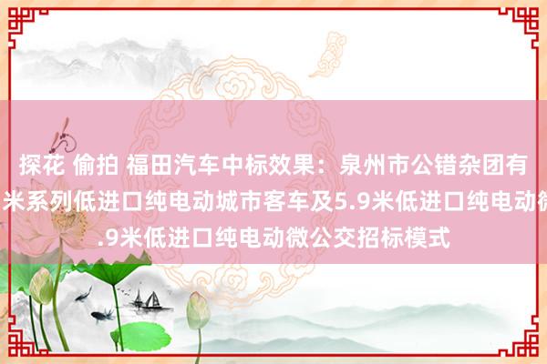 探花 偷拍 福田汽车中标效果：泉州市公错杂团有限连累公司8.5米系列低进口纯电动城市客车及5.9米低进口纯电动微公交招标模式