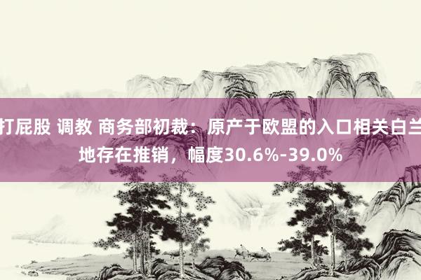 打屁股 调教 商务部初裁：原产于欧盟的入口相关白兰地存在推销，幅度30.6%-39.0%