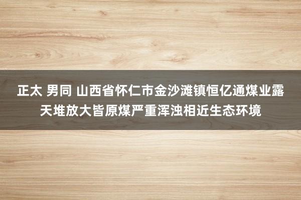 正太 男同 山西省怀仁市金沙滩镇恒亿通煤业露天堆放大皆原煤严重浑浊相近生态环境