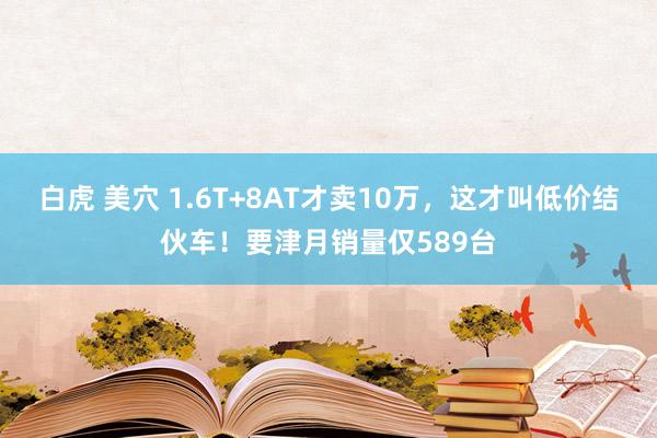 白虎 美穴 1.6T+8AT才卖10万，这才叫低价结伙车！要津月销量仅589台