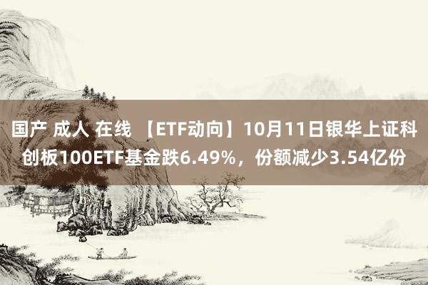 国产 成人 在线 【ETF动向】10月11日银华上证科创板100ETF基金跌6.49%，份额减少3.54亿份