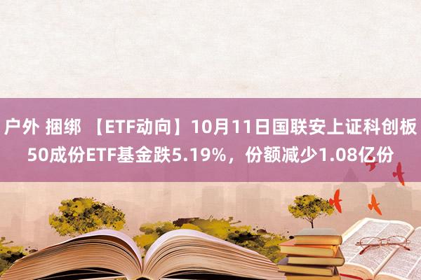 户外 捆绑 【ETF动向】10月11日国联安上证科创板50成份ETF基金跌5.19%，份额减少1.08亿份