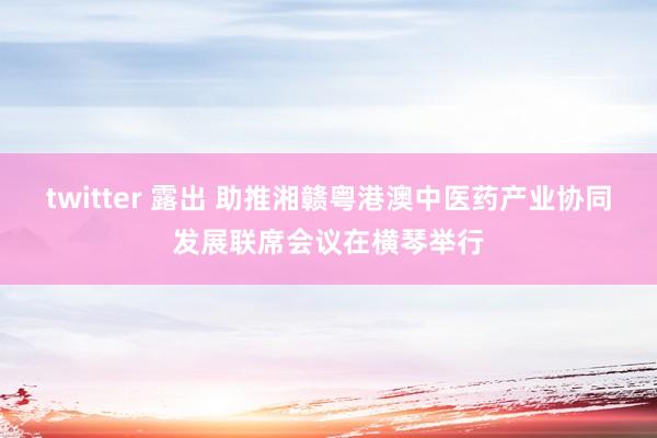 twitter 露出 助推湘赣粤港澳中医药产业协同发展联席会议在横琴举行