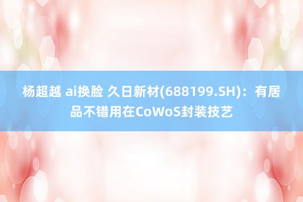 杨超越 ai换脸 久日新材(688199.SH)：有居品不错用在CoWoS封装技艺